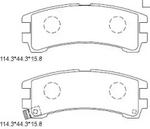 Комплект тормозных колодок KD1736 ASIMCO