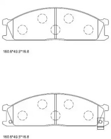 Комплект тормозных колодок KD1792W ASIMCO