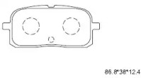 Комплект тормозных колодок KD2638 ASIMCO