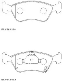 Комплект тормозных колодок KD2797 ASIMCO