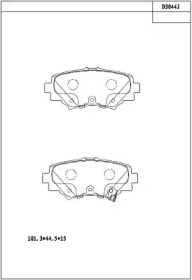 Комплект тормозных колодок KD3044 ASIMCO