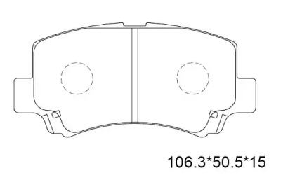 Комплект тормозных колодок KD3313 ASIMCO