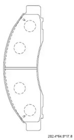 Комплект тормозных колодок KD3400 ASIMCO