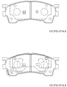 Комплект тормозных колодок KD3601W ASIMCO