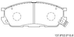 Комплект тормозных колодок KD3702 ASIMCO