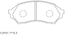 Комплект тормозных колодок KD3725 ASIMCO