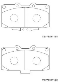 Комплект тормозных колодок KD3728 ASIMCO