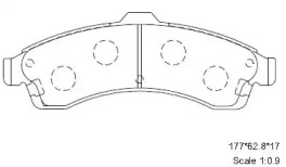 Комплект тормозных колодок KD6303 ASIMCO