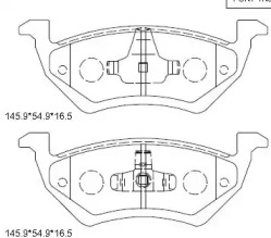 Комплект тормозных колодок KD6514 ASIMCO