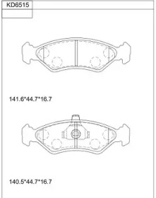 Комплект тормозных колодок KD6515 ASIMCO