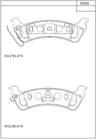 Комплект тормозных колодок KD6558 ASIMCO