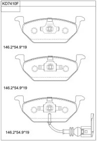 Комплект тормозных колодок KD7410F ASIMCO