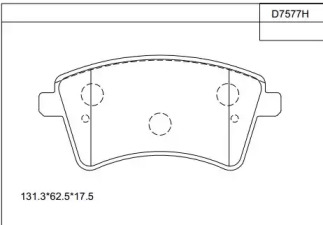 Комплект тормозных колодок KD7577H ASIMCO