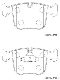 Комплект тормозных колодок KD7582 ASIMCO