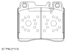 Комплект тормозных колодок KD7745 ASIMCO