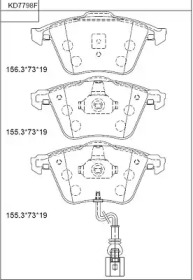 Комплект тормозных колодок KD7798F ASIMCO