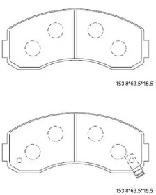 Комплект тормозных колодок KD9620 ASIMCO