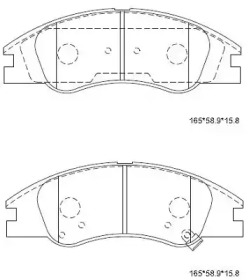 Комплект тормозных колодок KD9720 ASIMCO