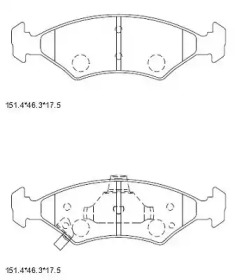 Комплект тормозных колодок KD9730 ASIMCO