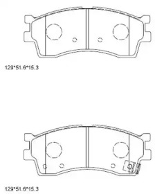 Комплект тормозных колодок KD9757 ASIMCO