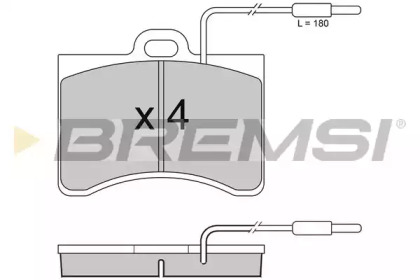 Комплект тормозных колодок BP2092 BREMSI