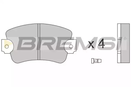 Комплект тормозных колодок BP2132 BREMSI