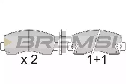 Комплект тормозных колодок BP2215 BREMSI