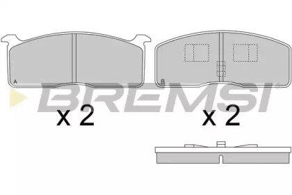 Комплект тормозных колодок BP2239 BREMSI
