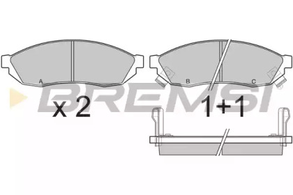 Комплект тормозных колодок BP2290 BREMSI