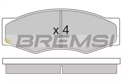 Комплект тормозных колодок BP2302 BREMSI