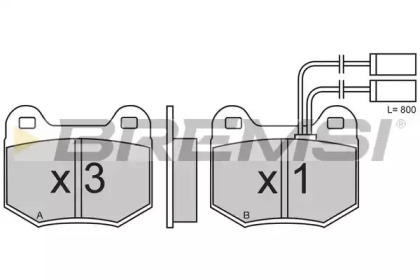 Комплект тормозных колодок BP2364 BREMSI