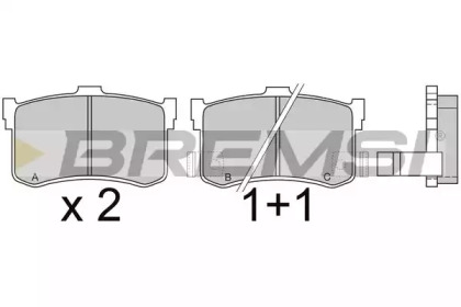 Комплект тормозных колодок BP2372 BREMSI