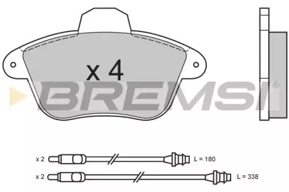 Комплект тормозных колодок BP2522 BREMSI