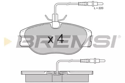 Комплект тормозных колодок BP2598 BREMSI