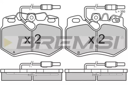 Комплект тормозных колодок BP2603 BREMSI