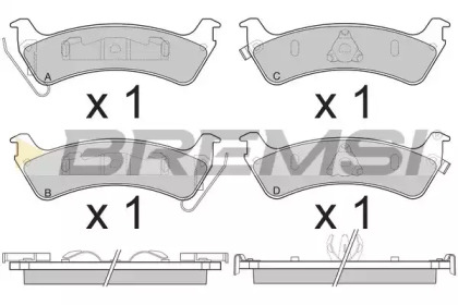 Комплект тормозных колодок BP2777 BREMSI