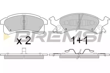 Комплект тормозных колодок BP2779 BREMSI