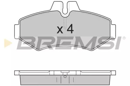 Комплект тормозных колодок BP2845 BREMSI