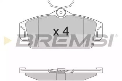 Комплект тормозных колодок BP2862 BREMSI