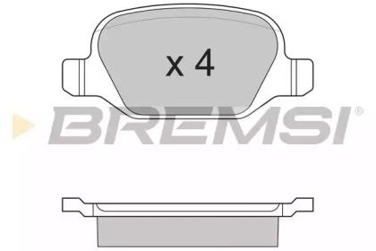 Комплект тормозных колодок BP2890 BREMSI