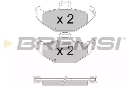 Комплект тормозных колодок BP2922 BREMSI