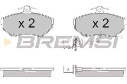 Комплект тормозных колодок BP2935 BREMSI