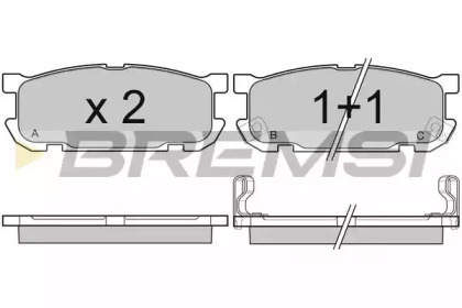 Комплект тормозных колодок BP2992 BREMSI