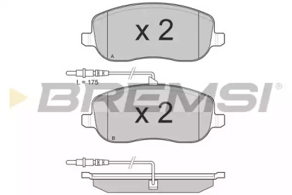 Комплект тормозных колодок BP3028 BREMSI