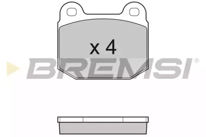 Комплект тормозных колодок BP3035 BREMSI