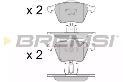 Комплект тормозных колодок BP3062 BREMSI