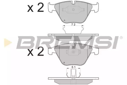 Комплект тормозных колодок BP3073 BREMSI