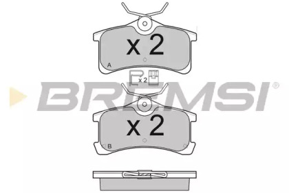 Комплект тормозных колодок BP3107 BREMSI