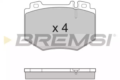 Комплект тормозных колодок BP3166 BREMSI