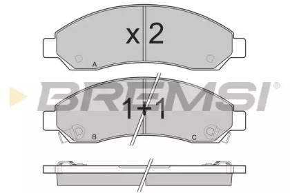 Комплект тормозных колодок BP3199 BREMSI